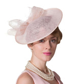Elegant Royal Linen Pillbox Derby Fascinator Hats - FashionByTeresa